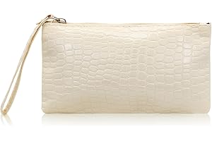 AfitLulu Women's Wallets Wristlet Clutch Purse with Wrist Strap, Ladies Crocodile Texture Womens Purse Phone Bag with Zipper for Cards Cash Cell Phone