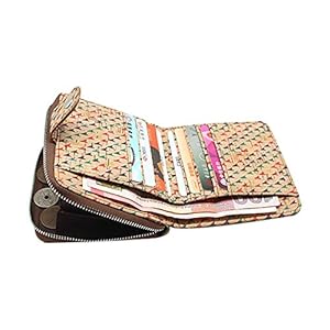Ladies Wallet, Boshiho Vegan Cork Purse Small Zipper Design Women's Purse with Card Slots Coin Pocket Purse Eco-Friendly Vegan Gift (Multi Color 2)