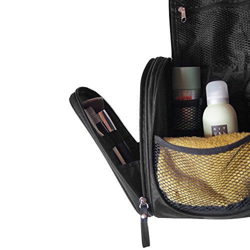 Geräumiger Premium Kulturbeutel zum Aufhängen | Große Reise-Kulturtasche für Frauen & Männer | Wasserresistente Waschtasche mit vielen Fächern | XXL-Kosmetiktasche mit Henkel - 8