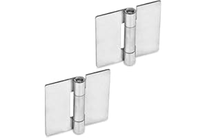 Ganter Normelemente, Bisagras de acero inoxidable, 2 unidades, color plateado, plateado, GN 136-NI-60-60-A