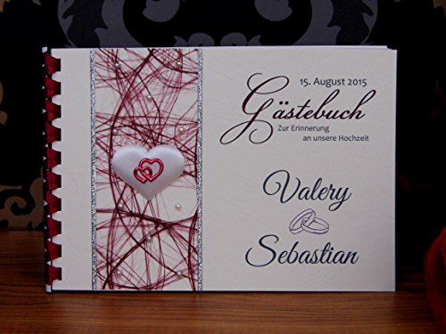 Gästebuch zur Hochzeit – DIN A5 quer – Softcover – personalisiert – mit Namen -Hochzeitsgeschenk – individuell gestaltet- Album - 2