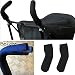 1pair Neoprene Baby Stroller Grip Cover Carriages Handle Elasticity Protector Cover Black
