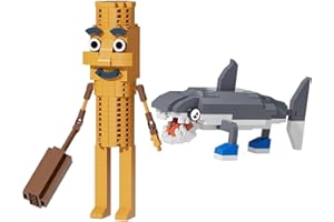 CWED 2 Pezzi Mattoncini da costruzione Italian Brainrot, Figura 3D Tralalero Tralala di Animali, Set di da Collezionare e Decorare