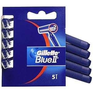 Gillette Blue II Men's Disposable Razors, 5 Pack