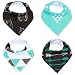 Baby Unisex Bandana Drool Bibs , ivencase Lovely Owl Absorbent Cotton Cute Baby Gift Sets Feeder Bib for Boys & Girls (4-Pack Set)