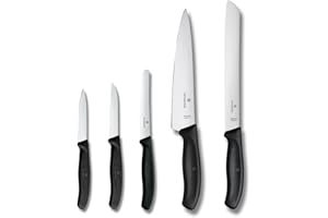 Victorinox Swiss Classic Küchengarnitur mit ergonomischem Griff und rostfreier Stahlklinge, 5-teilig