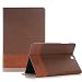 Produktbild boriyuan Samsung Galaxy Tab A 9.7 Hülle PU Ledertasche Case für Samsung Galaxy Tab A 9.7 T550N/T555N smart Cover im Bookstyle mit Standfunktion, Auto Sleep Wake up und Fächer für Karten (Design B-Hellbraun)