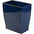 InterDesign Mono Wastebasket Trash Can - Rectangular, Navy