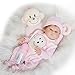Produktbild GAW Toys 20 inches About 57cm Reborn Baby Doll Weiche Vollsilikon-Realistische Bade Spielzeug mit handgefertigten Puppen verwurzelt Mohair Kids Geburtstagsgeschenk für Patienten mit Angststörung