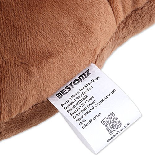 BESTOMZ Rundes Kackhaufen Emoji Plüsch Kissen Spielzeug, 35 x 35 x 10 cm (Kackhaufen Emoticon) - 7