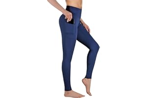 GIMDUMASA Pantalón Deportivo de Mujer Cintura Alta Leggings Mallas para Running Training Fitness Estiramiento Yoga y Pilates GI188