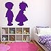 Produktbild zhuziji Niedliche Wandaufkleber Mädchen Und Jungen Abziehbilder Room Decor Kinderzimmer Wandtattoo Kinder Muster Haus Dekorative Wandverzierung Removab 888-3 30x30 cm