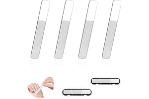 LULUDA Szklane pilniki do paznokci 4 szt. pilniki do paznokci ze szkła kryształowego z etui profesjonalne do naturalnych paznokci sztucznych paznokci manicure pedicure pielęgnacja paznokci