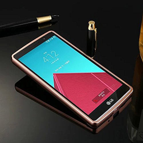LG G4 Stylus LS770 Mirror Case Casefashion Ultra Fino Lujo Aluminio Metal Bumper Funda Dura Cubierta Protecci n Cover para LG G4 Stylus LS770 - Oro de Rose LG G4 Stylus LS770 Mirror Case Casefashion Ultra Fino Lujo Aluminio Metal Bumper Funda Dura Cubierta Protecci n Cover para LG G4 Stylus LS770 - Oro de Rose