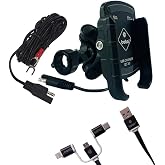BOBO BM1 PRO Plus with Vibration Damper Waterproof Bike/Motorcycle/Scooter Mobile Phone Holder Mount with Fast USB 3.0 Charge