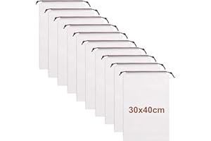XINGRUN 10 Pièces Sac à Chaussures de Voyage,Housses Chaussures,Sac à Cordon Anti-Poussière pour Chaussures,Sac de Rangement Imperméable pour Chaussures,Sacs à Poussière pour Chaussures-30x40cm