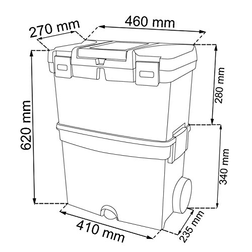 Keter 17186889 Werkzeugbox Pro Serie Mastercart metal latch, Kunststoff, Metallverschlüsse, schwarz / gelb - 2