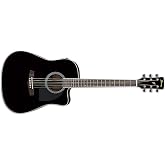 IBANEZ PF serisi akustik gitar, 6 telli performans (PF15ECE-BK)