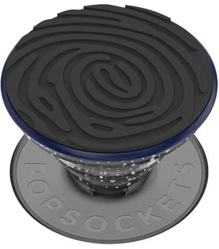 PopSockets PopGrip Griff & Sockel | Austauschbarer Top 'Enamel Black Panther', Kabellos Ladefähig