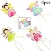 Produktbild Joyibay 4PCS Prinzessin Zauberstab DIY Strass Magic Fairy Zauberstab Kostüm Party Zauberstab Für Mädchen