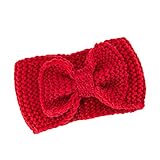 Neu Warme Schleife Häkelarbeit Gestrickt Stirnband Damen Haarband, LEEDY Mädchen Wolle Einfarbig Retro Verdrehen Gehörschutz Hut Kopfband Headband Stirnbänder Kopfbedeckung