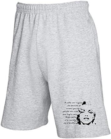 Cotton Island Sweatpants Shorts T0572 Marilyn Monroe Frase Fun Cool Geek, Size XXL