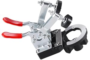 Riiai 35mm Hinge Jig, Double Clamp Cabinet Hinge Cutter, Opener Woodworking Hole, Concealed Drilling Locator Fixture, Aluminum Alloy Hole Opener, Door Jig for Hinges and Lock