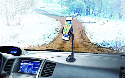 VRLEGEND Autohalterung, Handy KFZ Halterung Universal Telefon Halter für Windschutzscheiben und Armaturenbretter mit einer Hand eingestellt, extra haftend mit Sauggreifer, verstellbarer Sichtwinkel - 4