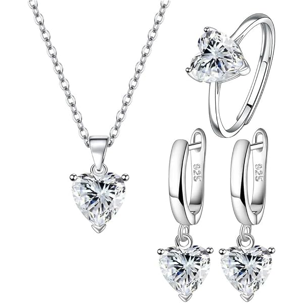 Set Gioielli Donna MINCHEDA - Collana, Orecchini E Anello Con Ciondolo Colibrì E Cristalli, Regalo Per Mamma, San Valentino, Compleanno