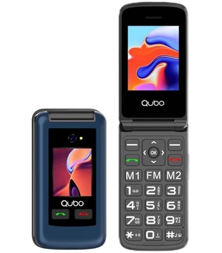 Qubo NEO NW - Mobiele telefoon voor senioren - 2.4 inch - Dual SIM - Zwart/Blauw | SMARTPHONE