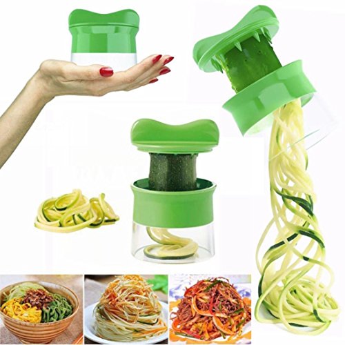 TWIFER Spiralschneider Hand für Gemüsespaghetti kartoffel, Zucchini Spargelschäler, Gurkenschneider, Gurkenschäler , Möhrenreibe Möhrenschäler, Gemüsehobel - 2