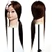 Neverland Professional 20" 85% Real Human Hair Hairdressing Equipment Styling Head Doll Mannequin Training Head Tools Braiding Cutting Student Practice Model with Clamp