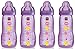 MAM Baby Bottle with Fast Flow Teat (330 ml, Pack of 4, Pink)