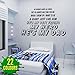 Price comparison product image My Hero He's My Dad - Wall Decal Sticker Quote nursery playroom crib cot (Medium)