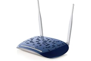 TP-LINK TD-W8960N Modem Router Wireless N300, ADSL2+, 4 Porte Fast Ethernet, IPsec VPN, Blu