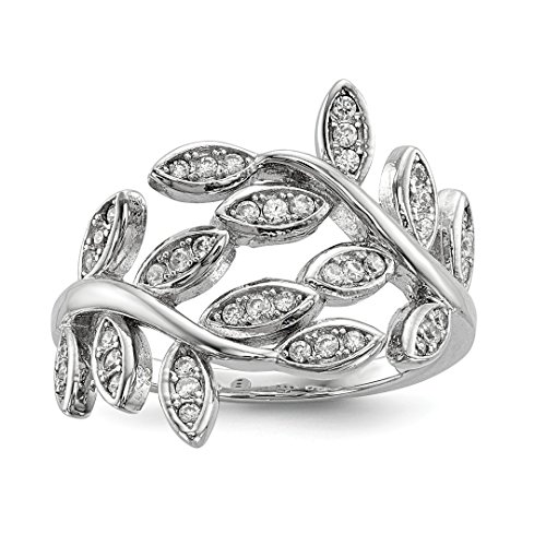 925 Sterling Silver Leave Cubic Zirconia Cz Band Ring Flowers/leaf Fine Jewelry For Women Gift Set