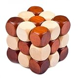 Lewo Holz 3D Rätsel Würfel Puzzles Soma Puzzle Spiel für Erwachsene Kinder