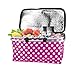 Produktbild Vkaiy 30L Faltbare Picknickkorb, Wasserdicht Kühltasche Kühlkorb Einkaufskorb Kühler Isolierte Picknick Tasche Für Lebensmittelgeschäft, Shopping, Camping, Outdoor, Auto (Rosa)