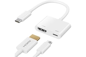 Newmight Adaptateur USB C vers HDMI 2 en 1 - 4K @ 60 Hz, PD 100 W, Charge Rapide - Compatible avec Dell, HP, MacBook Pro/Air, iPad Pro, iPhone