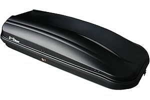 ITALFODERE Box Tetto Auto 430L Nero - Portapacchi - Portasci Universale - 180x78x40 cm - Portata 50Kg - Baule Portabagagli Siluro Portatutto - Auto Tetto - Omologato - Apertura Laterale Compatibile con Barre
