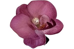 ZXCVWWE 1PC Pearl Flower Hair Clip Cute Cloth Butterfly Orchid Orchid Flower Hairpin Clip Duckbill Style Beach Clip Korean Hair