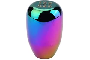 EVGATSAUTO Schaltknauf, Universal 5 Gang Manuell Metall Schalthebel Schaltknauf Hebel Stick Stift Griff Kopf mit 3 Adaptern (8 mm/10 mm/12 mm)(Bunt)