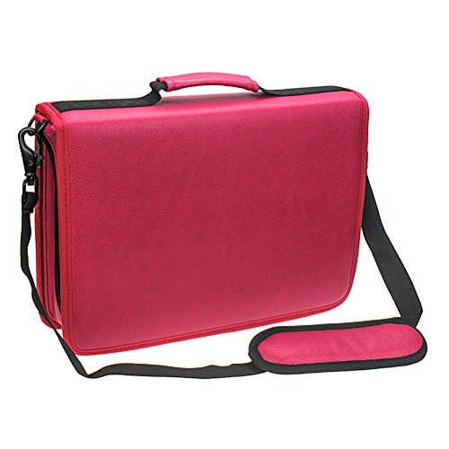 Yimoji Federmäppchen, Etui, PU-Leder, großes Fassungsvermögen für 160 Stifte, für Kunst und Malerei rot - 5