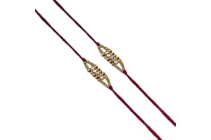 INDIABIGSHOP Set of Three Rudraksha Rakhi Thread. Raksha bandhan Gift for your Brother, Vary Color