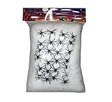 Farbe: weiß Boland 74425 - Spinngewebe mit 25 Spinnen, 500 Gram, weiß