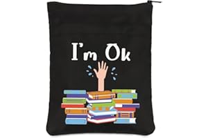 PLITI Lustiges Buch-Liebhaber-Buchhülle, Bibliothek, Geschenk, Leser, Geschenk, Buch-Thema, Buchschutz für Leseliebhaber (I'm Ok BSblU)