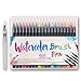 Produktbild Aquarell Pinselstift-Set - 20 Farben - weiche flexible Echtpinsel-Spitze, langlebig,Wasserfarben-Effekt,Aquarellstifte - Ideal geeignet für Kinder