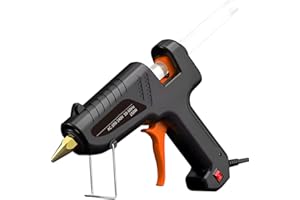 PEPPY Pistola per colla a caldo da 150 W, set con 10 bastoncini di colla a caldo da 11 mm, pistola per colla ignifuga per fai da te, artigianato, riparazioni rapide in casa e in ufficio, decorazione di