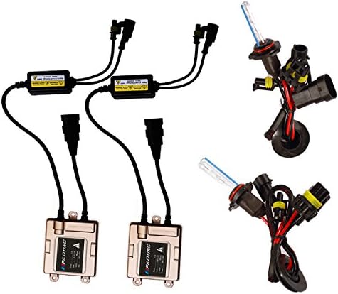 IIIPILOTING 12v 35w 9005 Fast Bright Slim HID Xenon Conversion Kit Quick Start Aluminum Ballast AC HID Headlight (4300K)