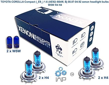 IMIP - Gen051-1608-684 / TOYOTA COROLLA Compact (_E9_) 1.6 (AE92) / Xenon Headlight bulbs Kit W5W H4 H4